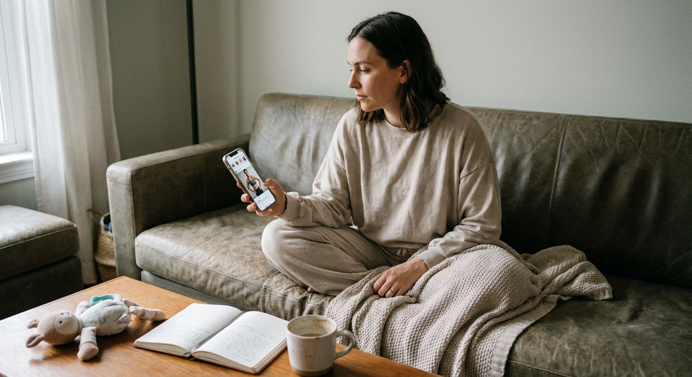 Embracing body positivity through an image showing a woman's healed scars and natural skin.