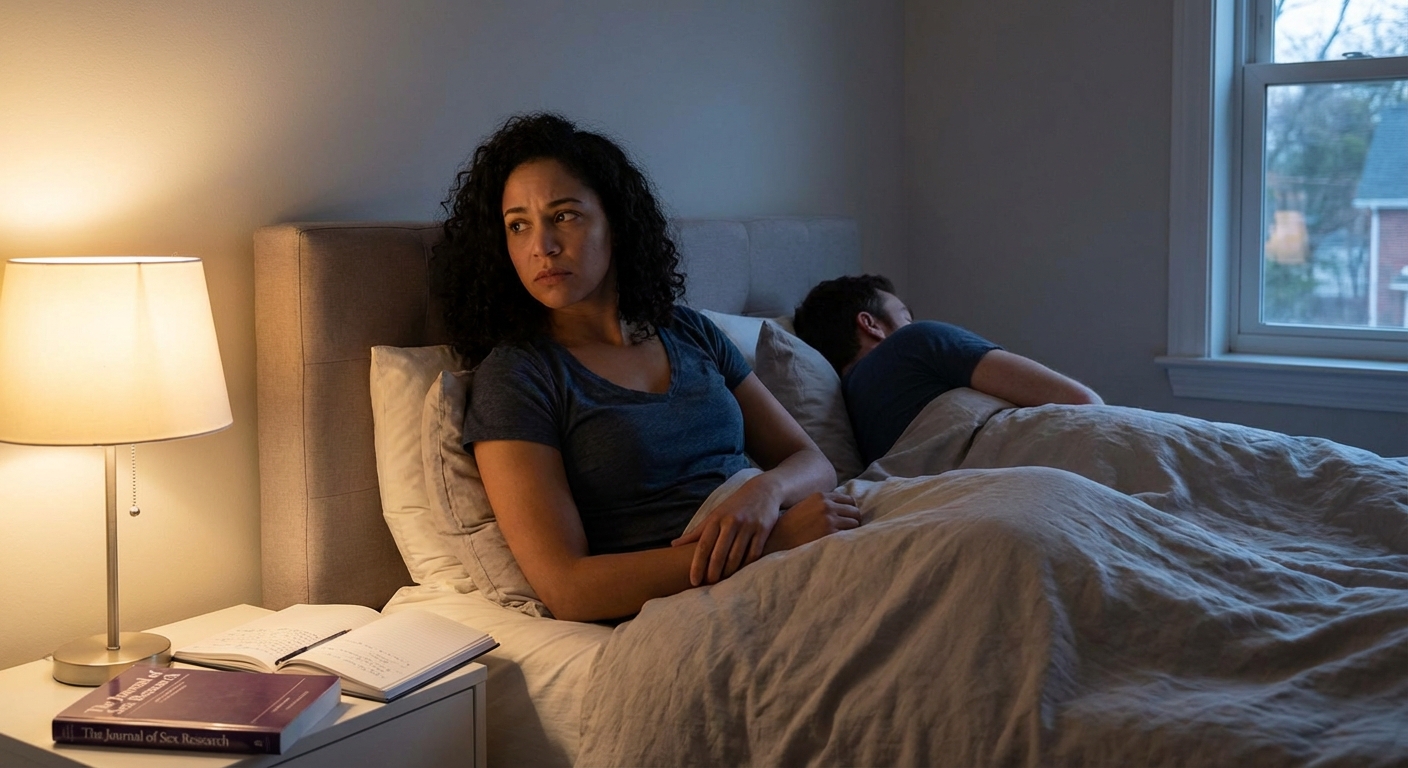 A couple sits on a sofa holding hands, showcasing intimacy and diversity indoors.