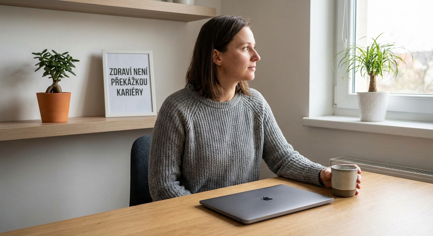 Hand holding paper with 'Balance or Burnout' text, promoting mental wellness.