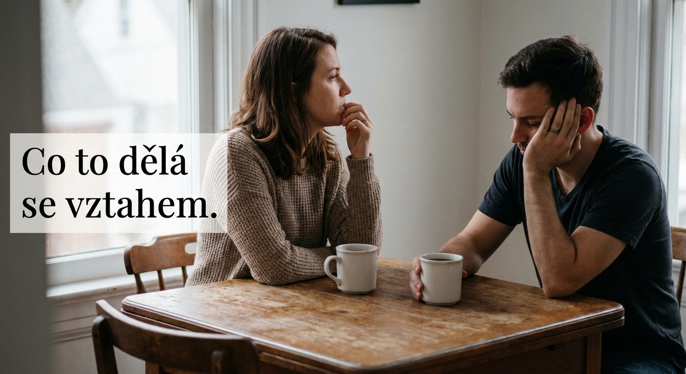 A joyful couple laughing and relaxing together on a cozy sofa in a brightly lit living room.