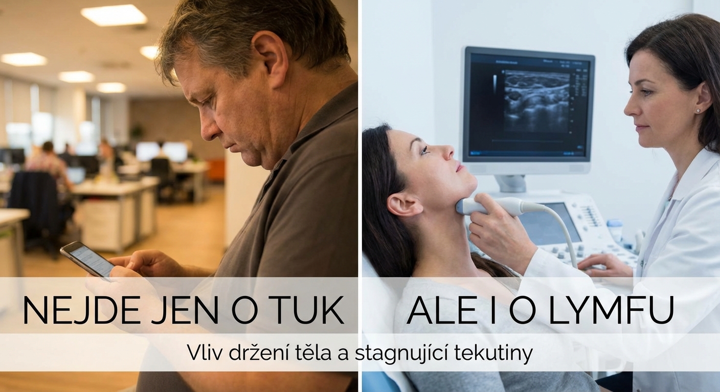 A physiotherapist helps a patient with neck exercises in a clinic setting.