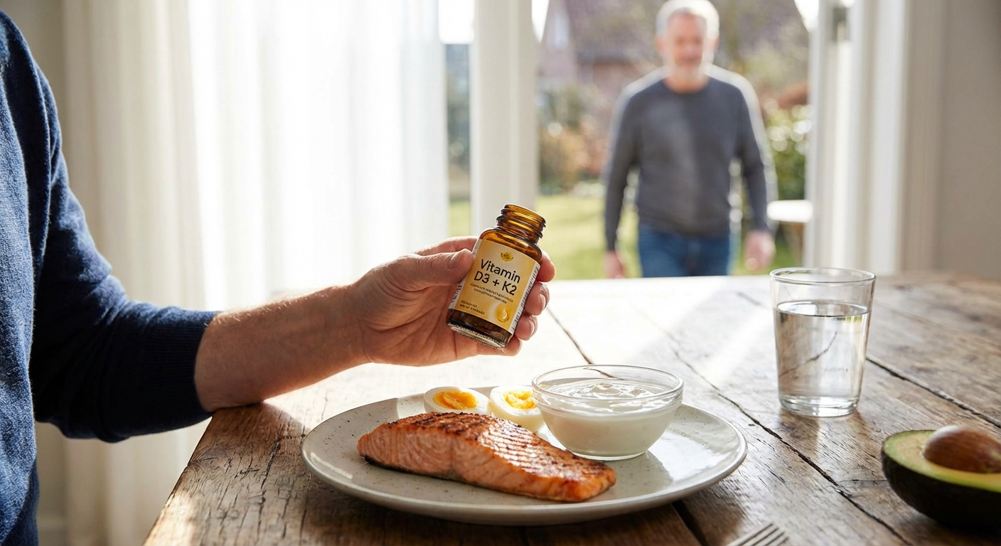 Close-up of a variety of nutritional supplements, vitamins, and probiotics.
