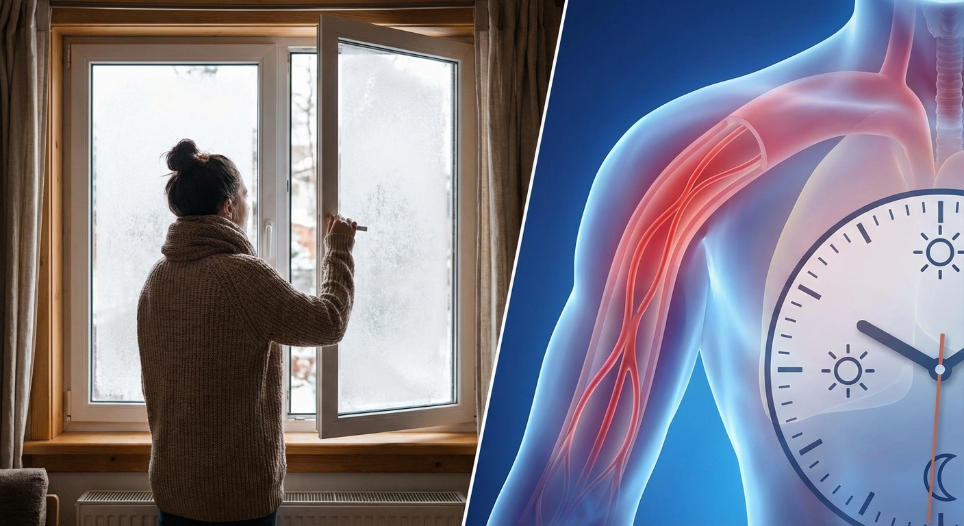 Elegant woman in a white bodysuit stretches with arms apart near an open window, capturing serenity indoors.