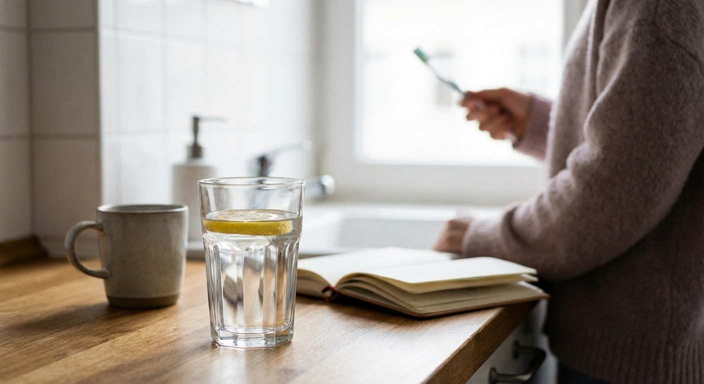 Person preparing yogurt with granola and pomegranate. A nutritious and delicious breakfast idea.