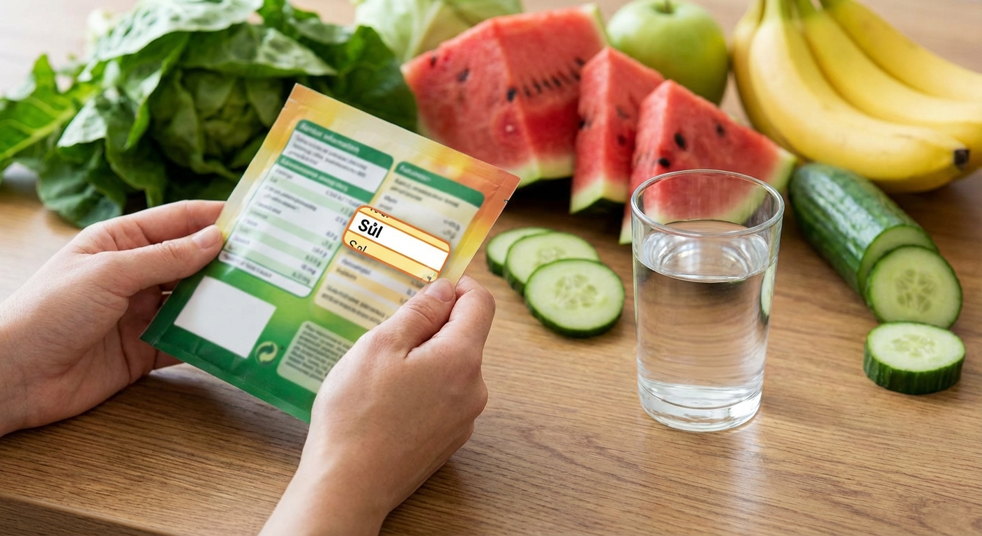 Clean, fresh organic cucumbers soaked in water offering a healthy and nutritious option.