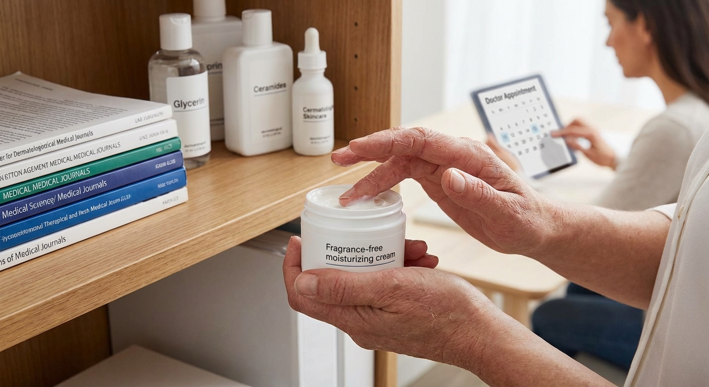 Sunscreen bottle and creative text 'Don't Skip the Sunscreen' on white background, promoting skincare and cancer prevention.