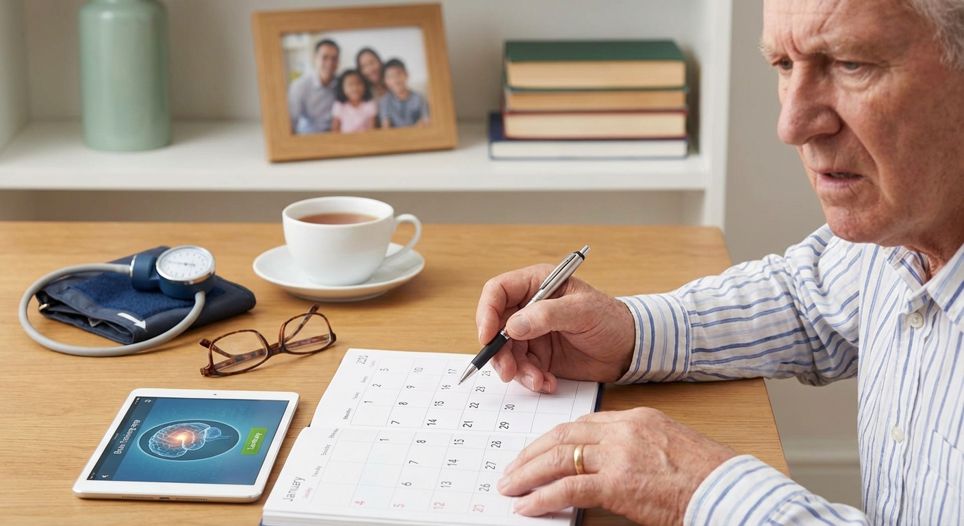 Elderly women with walkers at a memorial site outdoors on a sunny day.