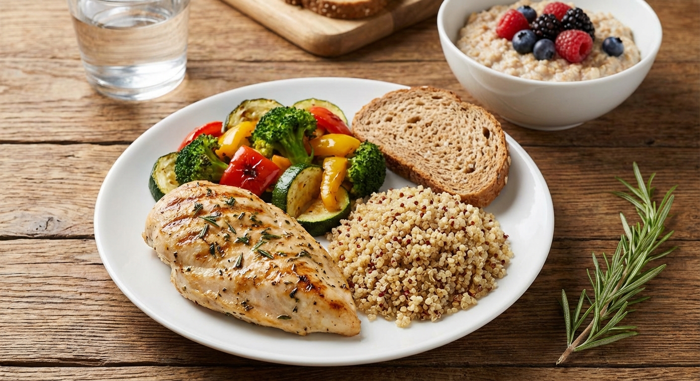 Top view of nuts, beans, and seeds on a plate, ideal for healthy dining themes.