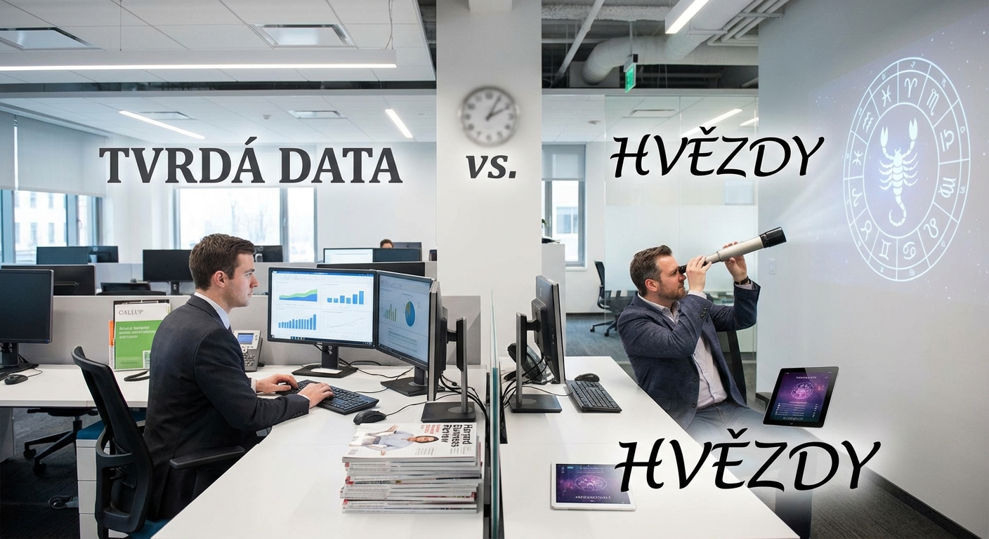 Focused business professionals in a modern office setting discussing reports.