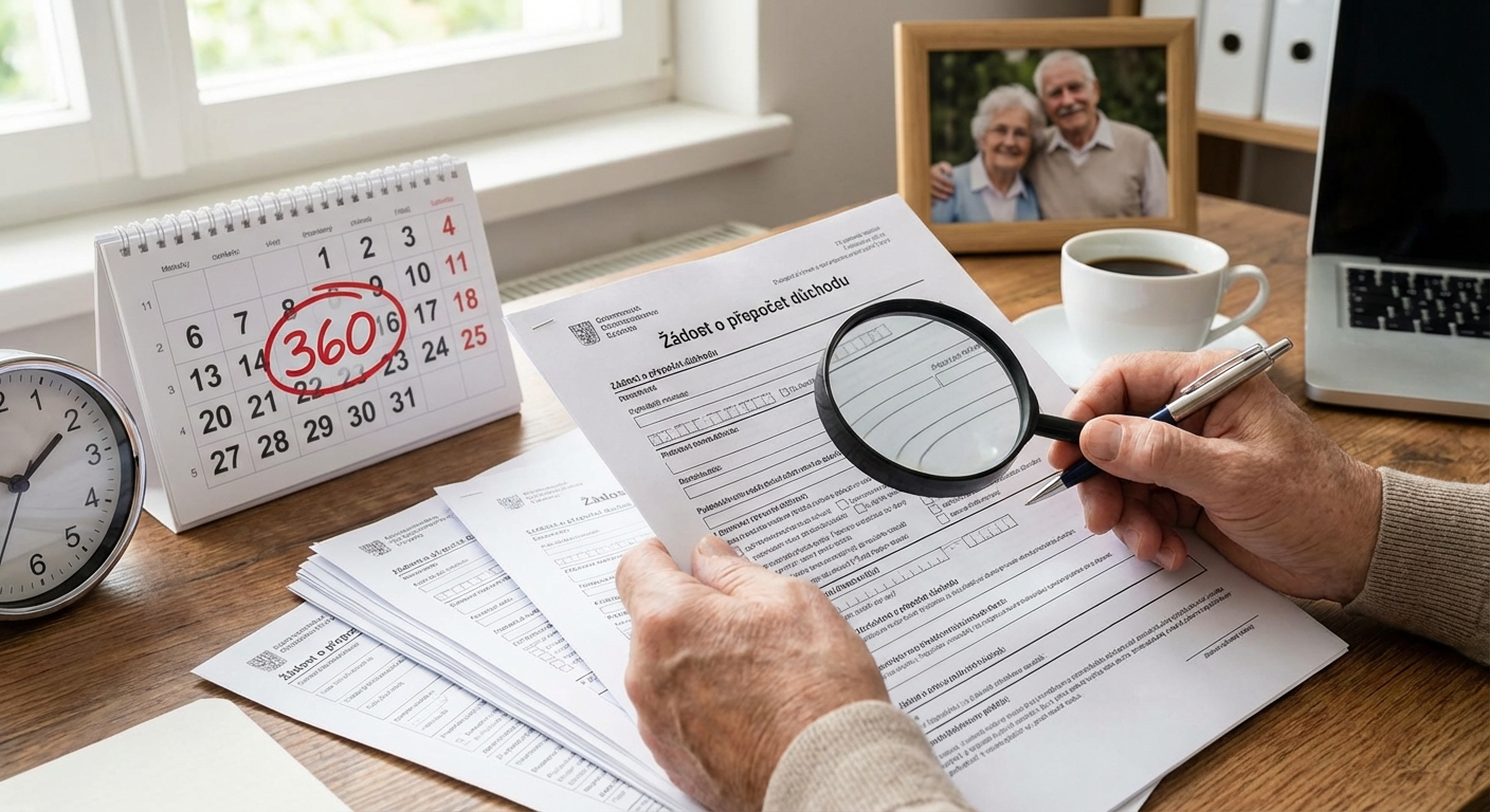 A business meeting between an elderly client and a consultant discussing documents at an office table.