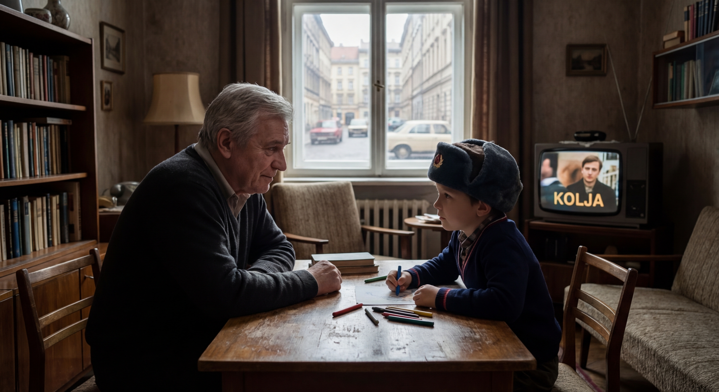 A street musician plays the cello amidst grand columns in Paris, creating a serene atmosphere.