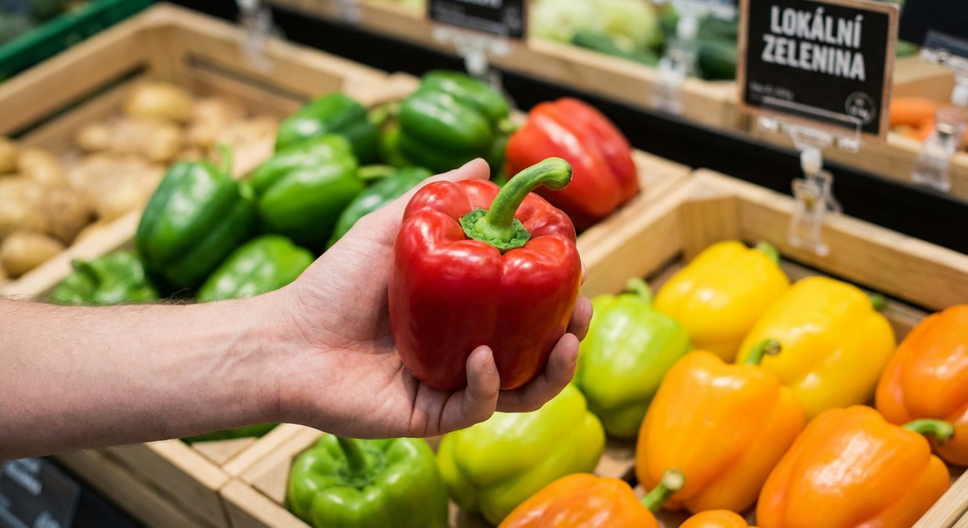 Colorful assortment of fresh, ripe bell peppers in close-up, highlighting food freshness.