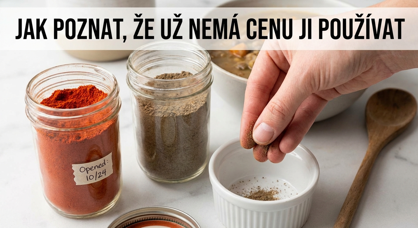 Glass jars on wooden shelves containing various spices, promoting zero waste and ethical shopping.