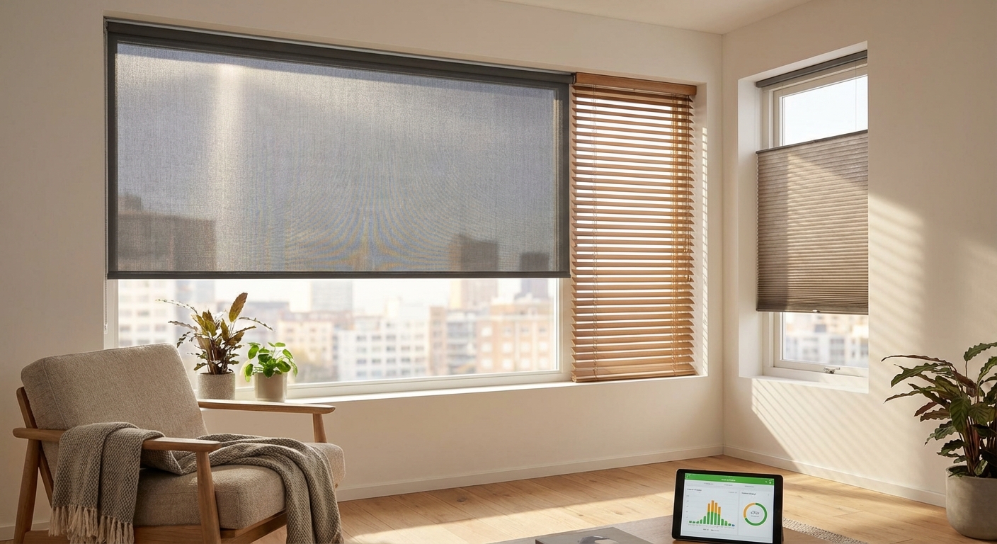 A modern interior featuring turquoise cabinets, a white chair, and wooden elements in a minimalist style.