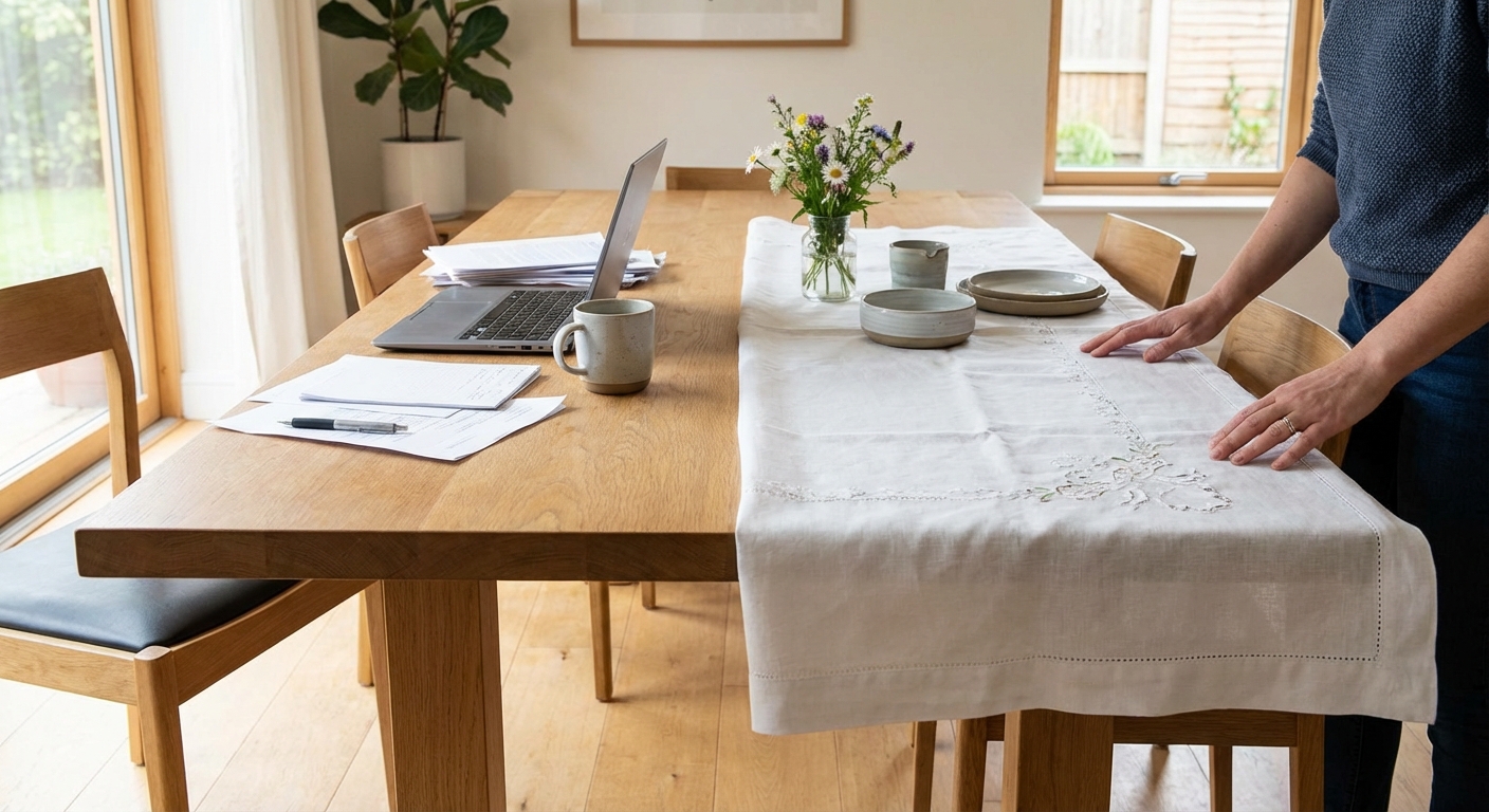 Spacious modern kitchen interior with dining area and elegant design elements.