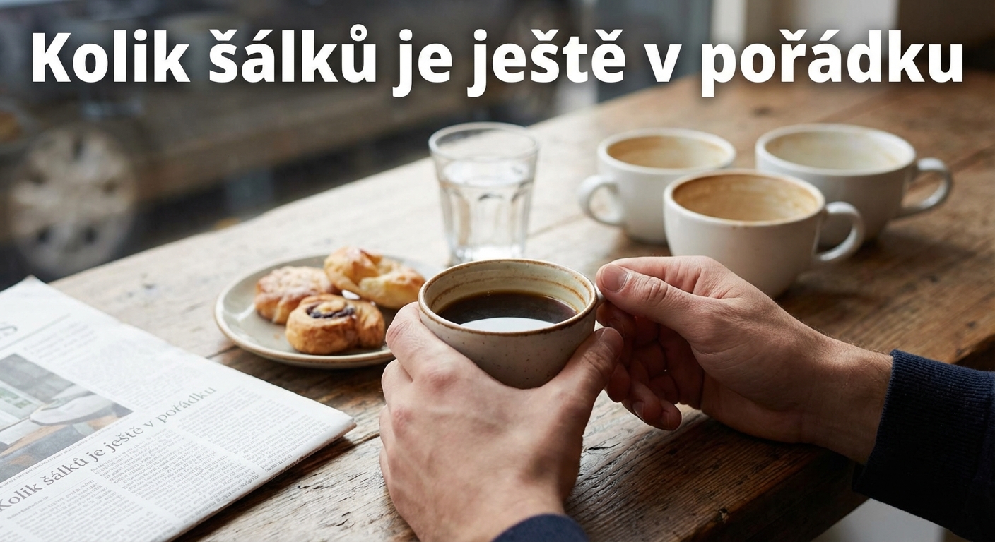A scattered pile of roasted coffee beans near an empty mug on a wooden surface.