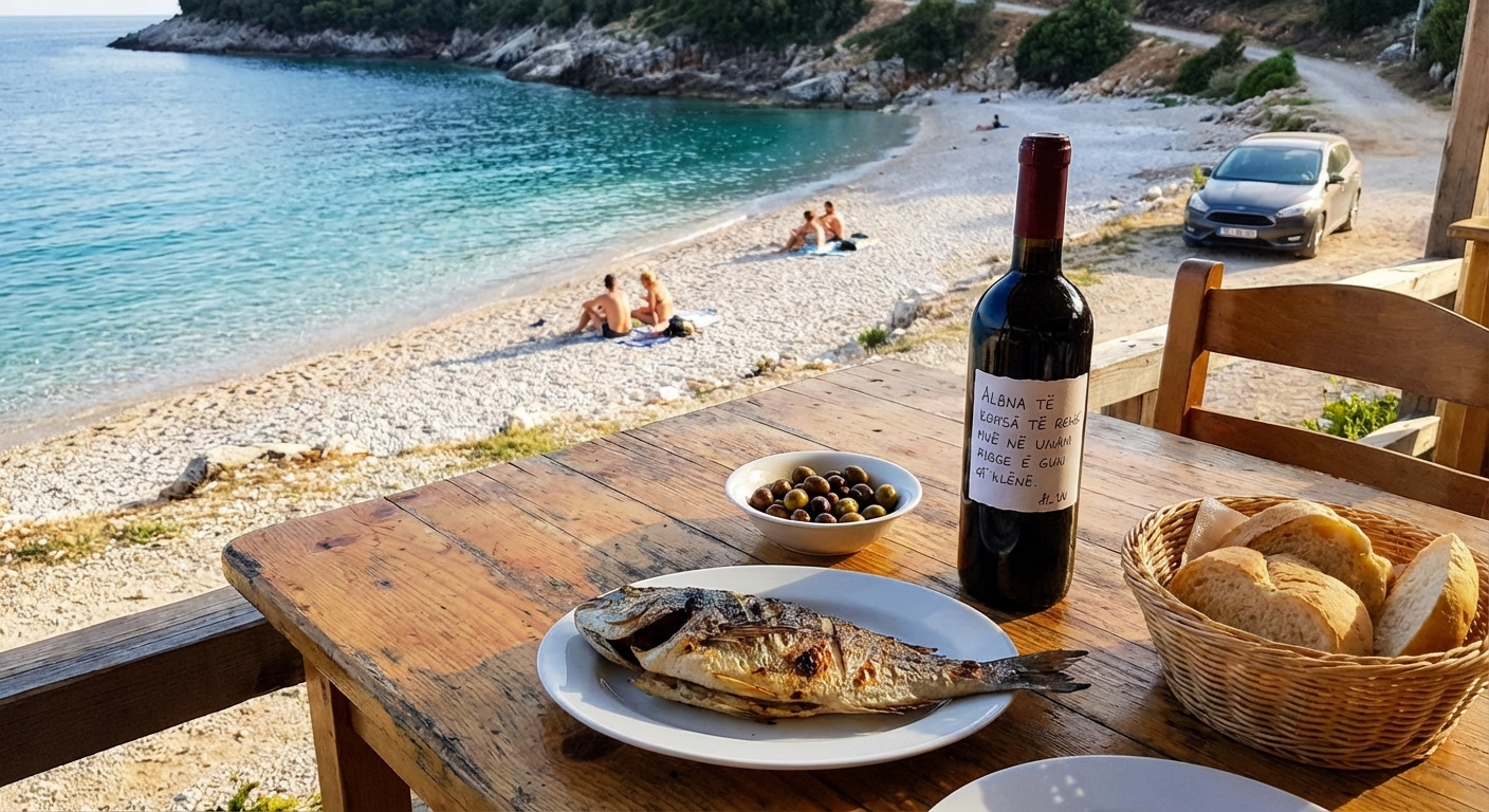 Capture of a serene beach in Illes Balears, Spain with gentle waves and a clear sky.