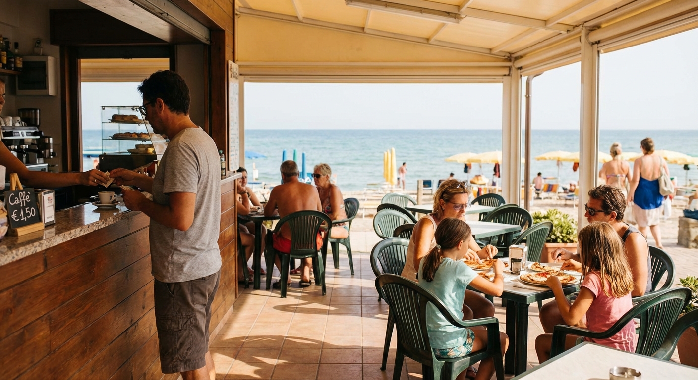 Seaplane docked at a vibrant tropical island resort under a clear blue sky, perfect for vacations.