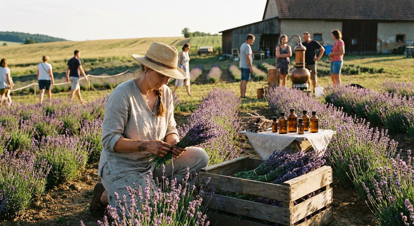 A serene view of a picturesque chapel surrounded by trees in South Moravia.