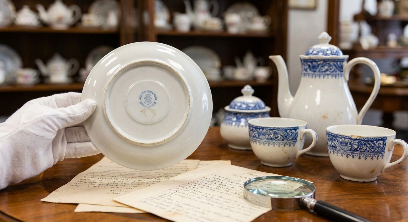 Charming vintage porcelain tea set with floral design, perfect for home interiors.