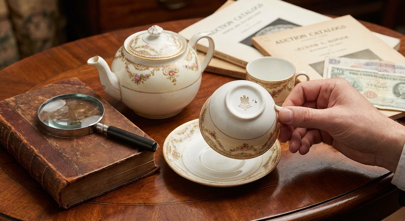 A vibrant assortment of vintage ceramic tea sets with a floral theme, showcasing delicate porcelain craftsmanship.