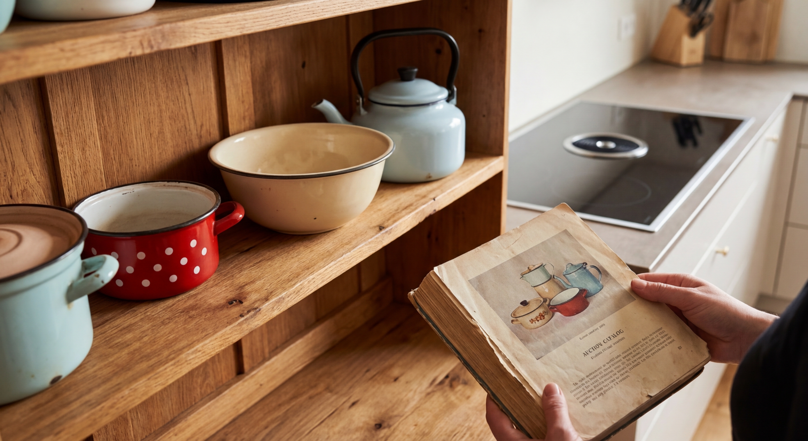 A stainless steel pot on a stove in a contemporary kitchen setting.