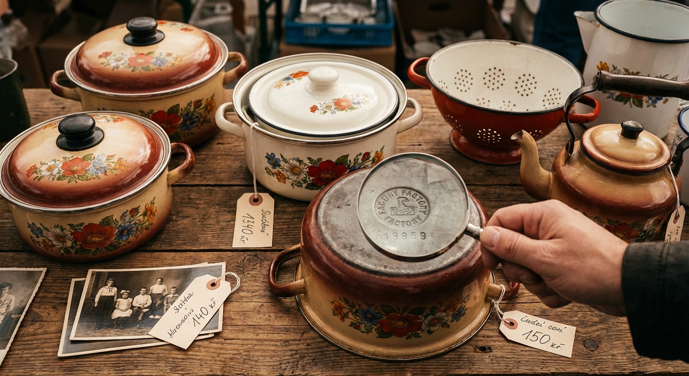Top view of figs with potted plants on a floral decorative plate on a patterned rustic surface.