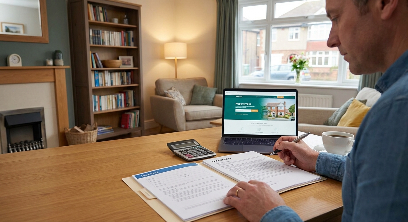 Two women examining home insurance policy form, focused on details.