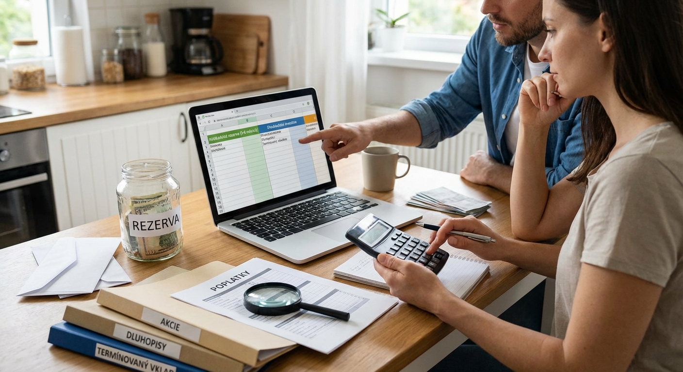 A red ceramic piggy bank with polka dots surrounded by coins, symbolizing savings and finance.