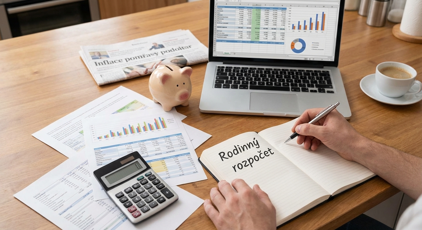 A concerned woman reviews her finances while holding receipts, showing a worried expression.