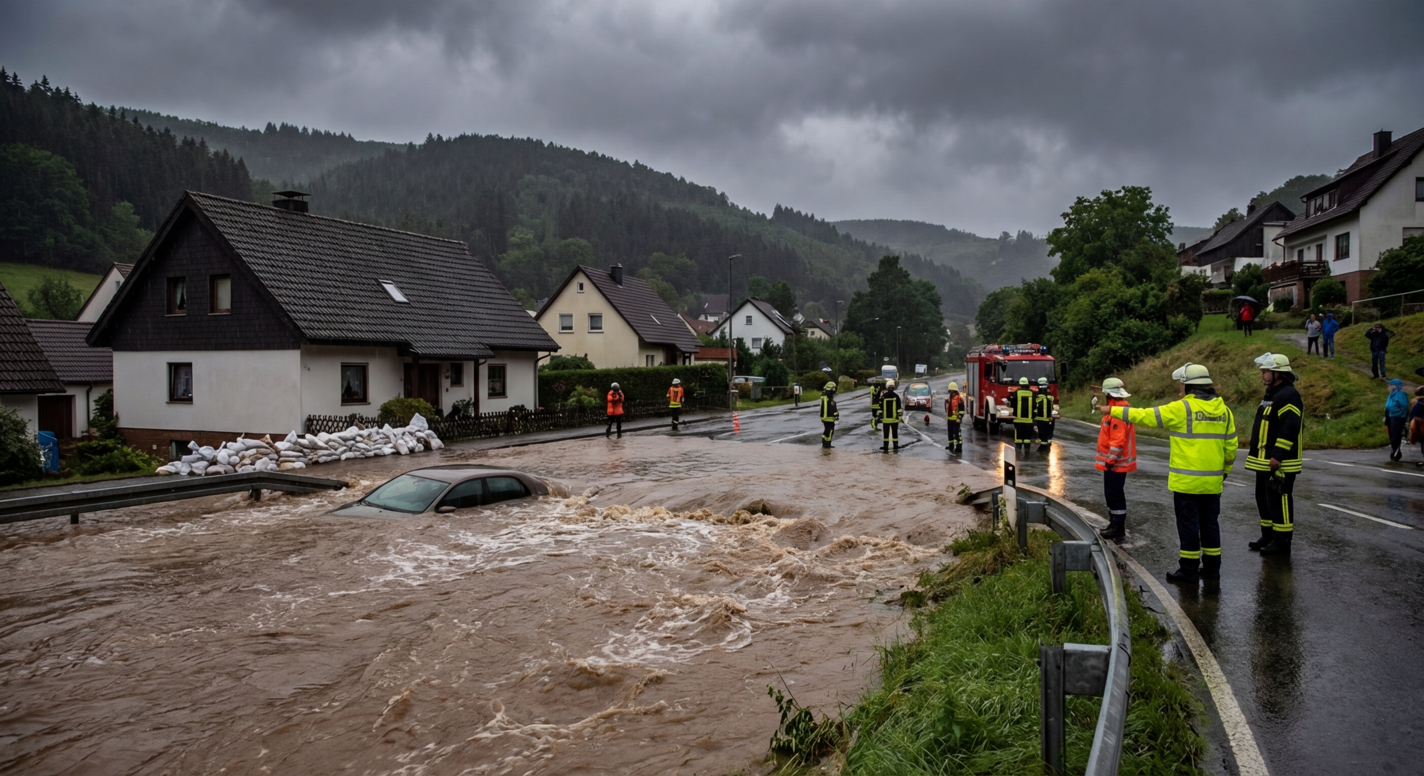 Rescue team evacuates flood victims in Buenos Aires. Humanitarian aid at work.
