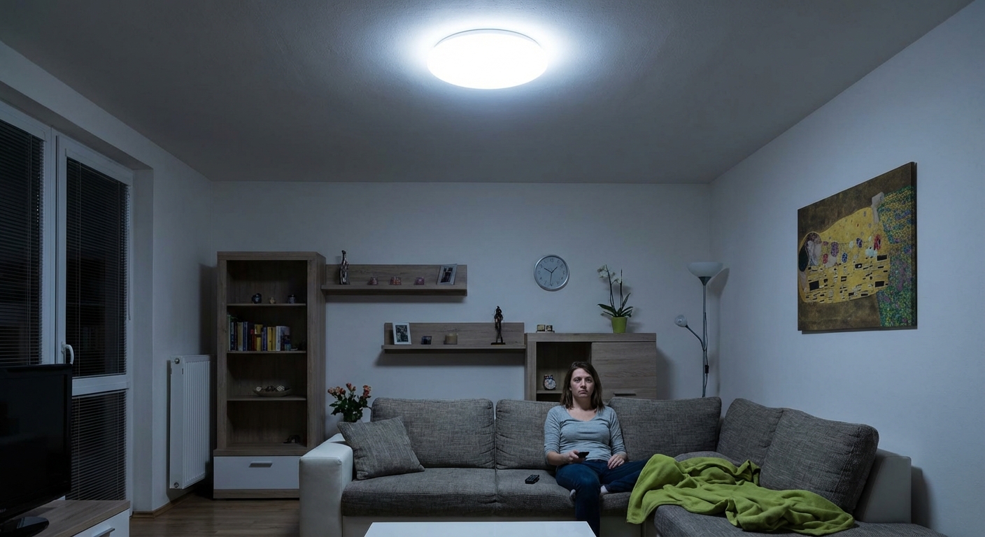 Warm Edison bulbs illuminate an exposed brick wall, creating a cozy and modern atmosphere.