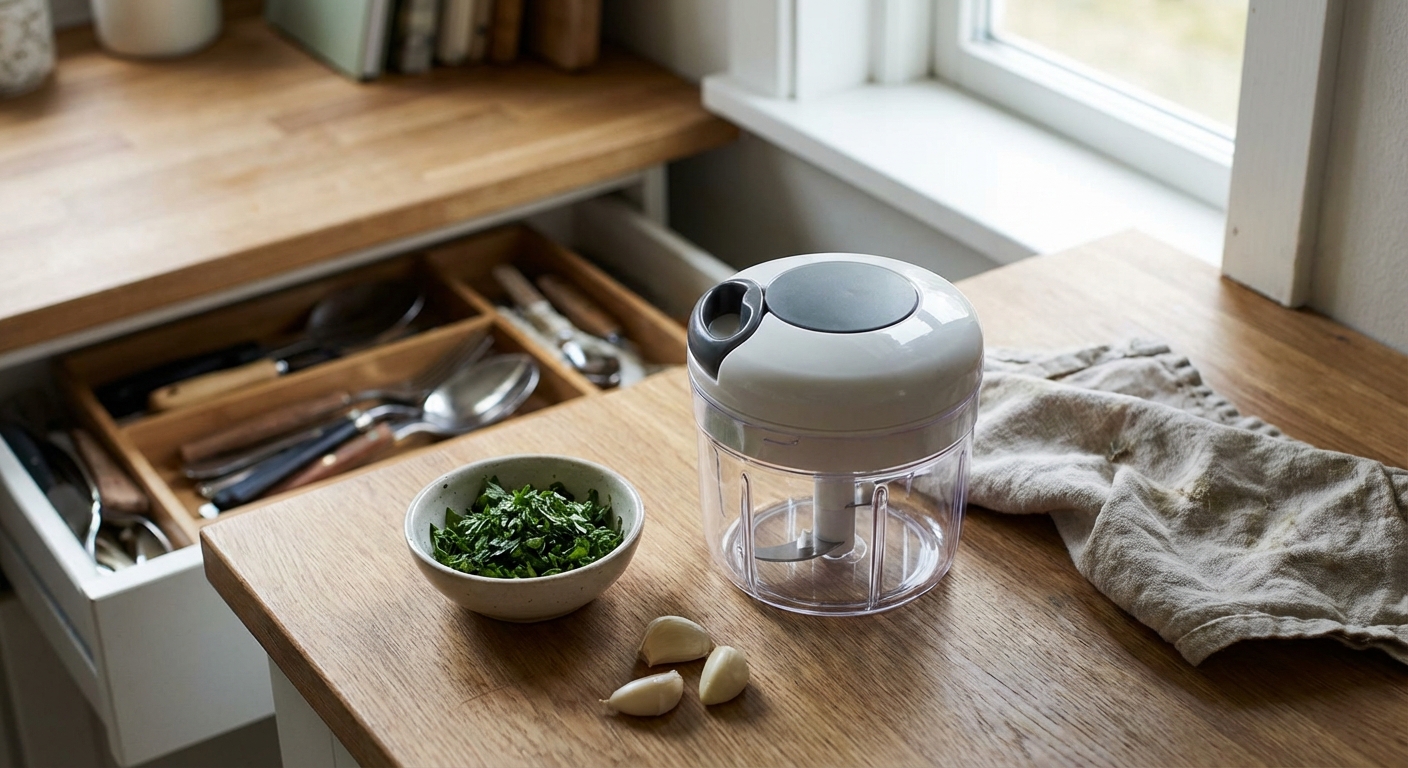 Woman slicing tomatoes in a modern kitchen setting with cooking equipment on the counter.