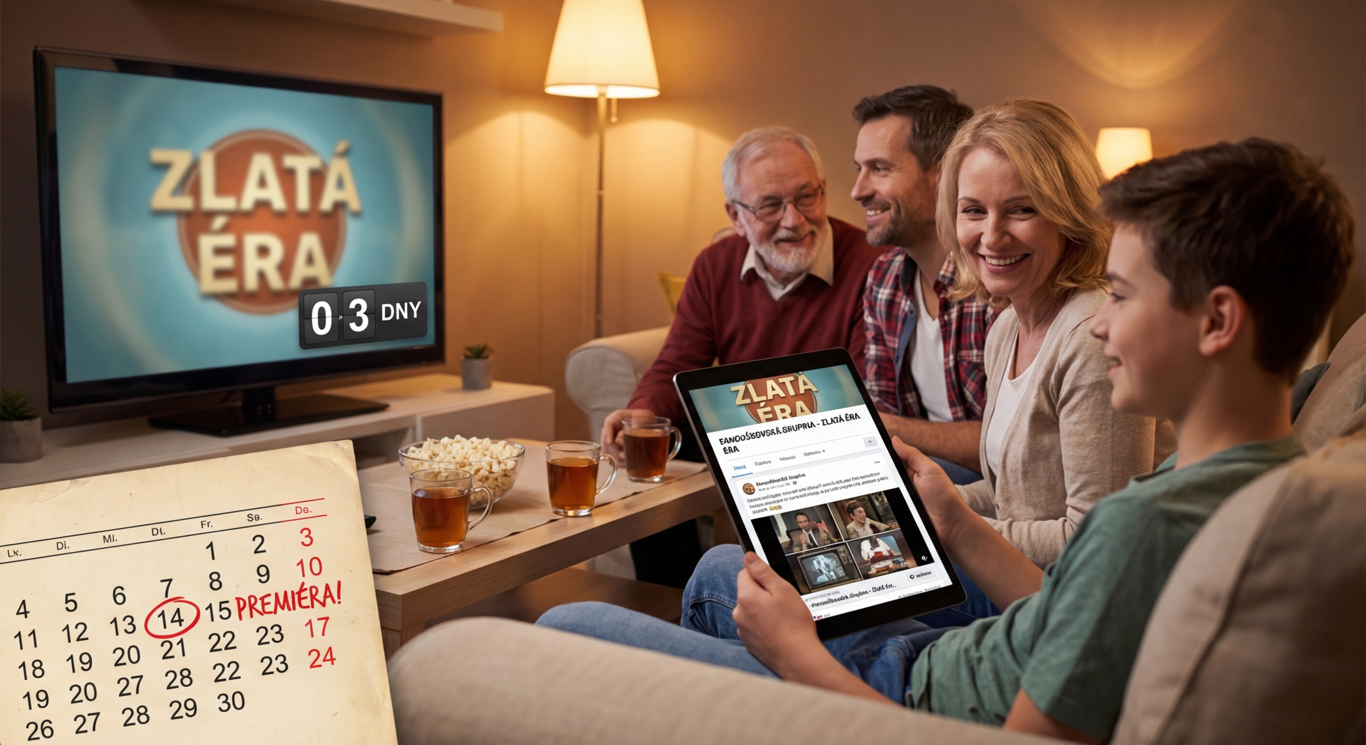 A family of five enjoying a cozy evening together on the couch, relaxing indoors.