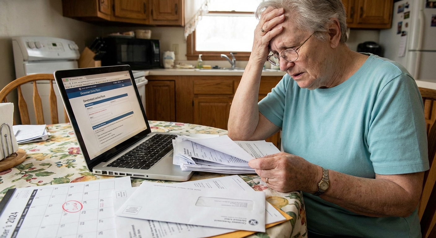 Elderly man signing important business document at desk in office setting.