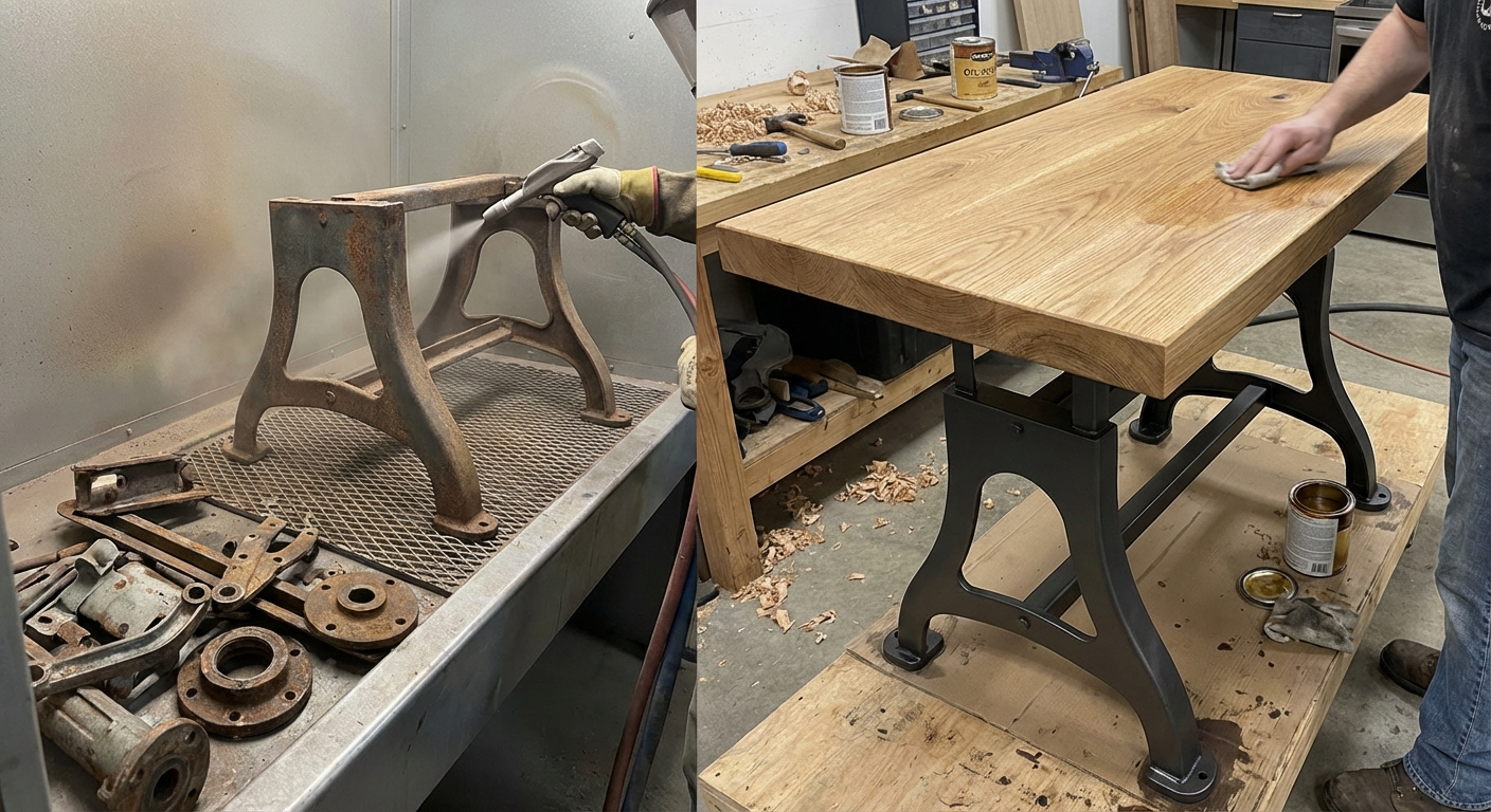 Antique sewing machine with ornate details on a floral tablecloth, showcasing vintage craftsmanship.