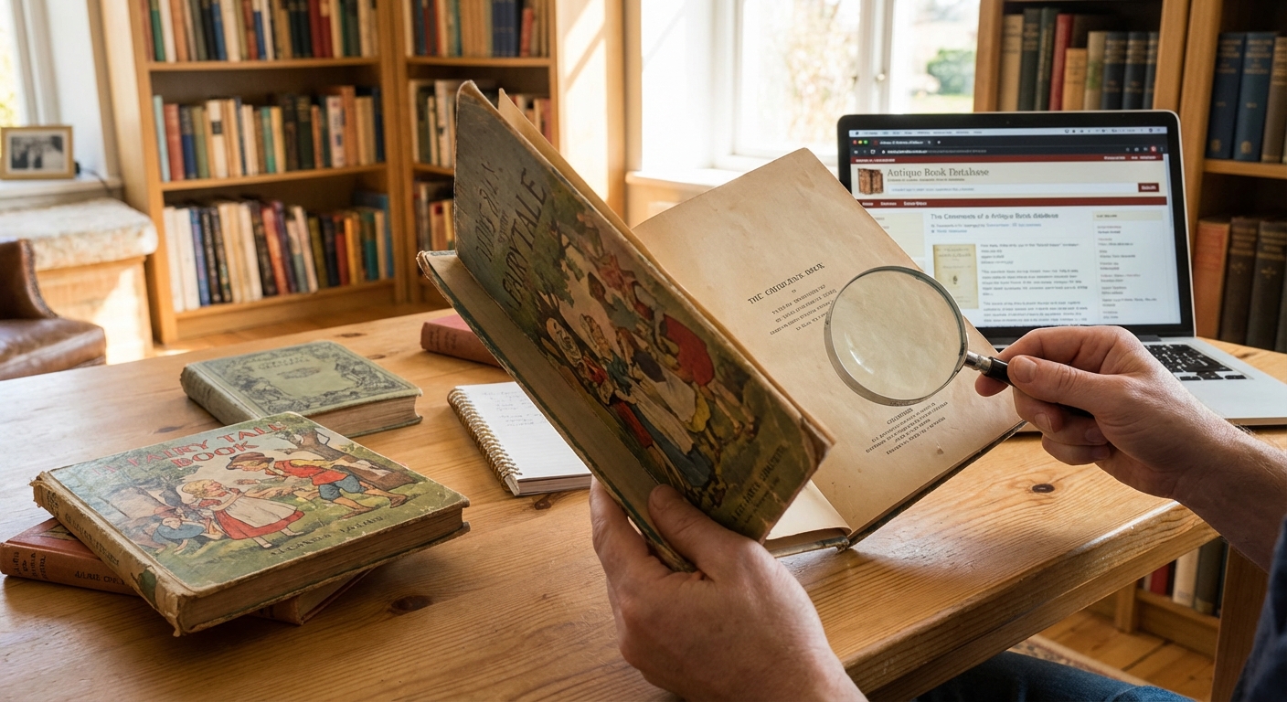 Close-up of vintage classic books with ornate covers on a bookshelf. Ideal for literature lovers.