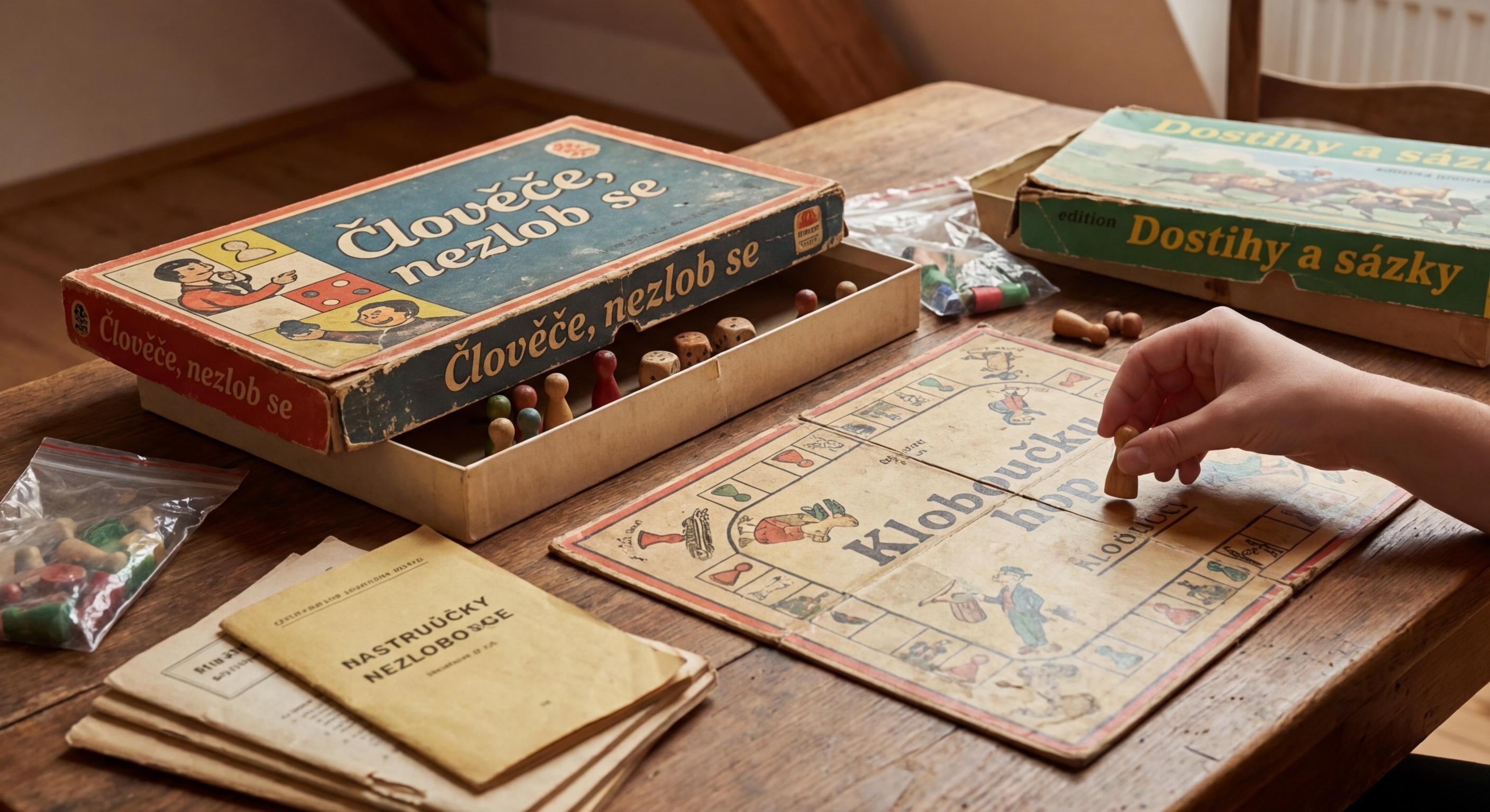 A person is seen unpacking a board game, showcasing leisure and relaxation at home.