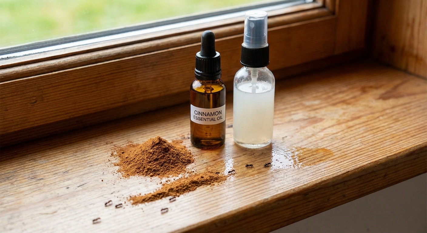 Hands pouring doterra TerraShield essential oil in a natural outdoor setting.