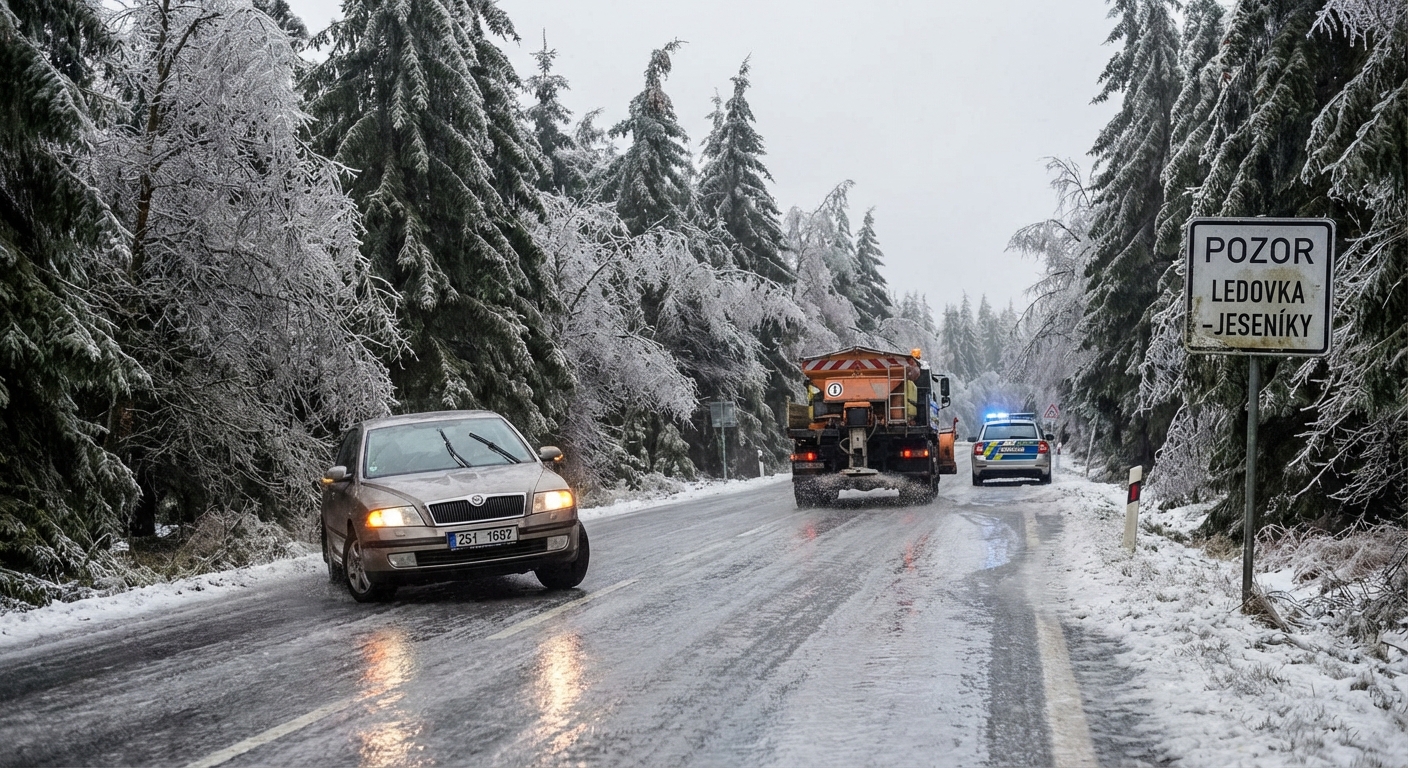 Macro shot of a twig encased in ice with a droplet falling, symbolizing winter thaw.
