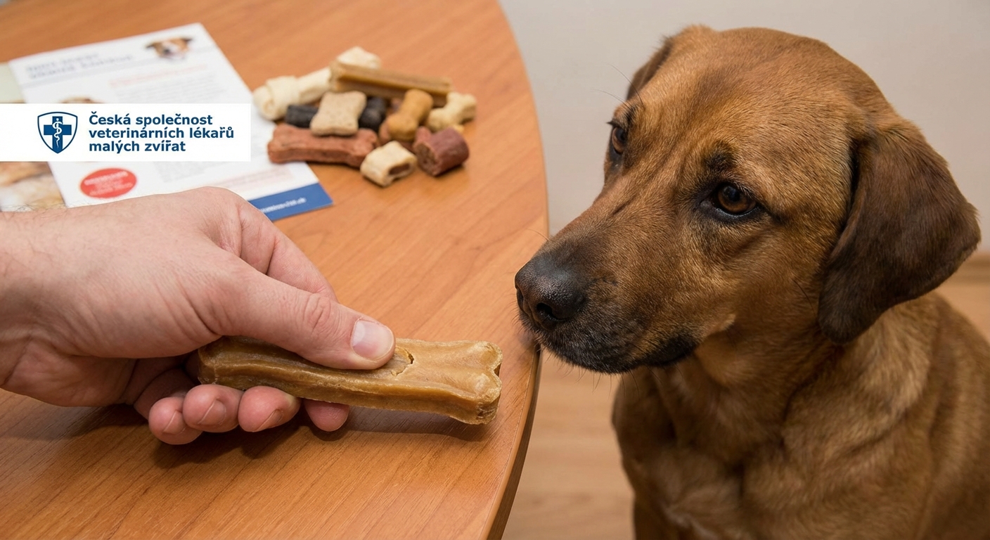 A cute fluffy puppy chewing on a stick, surrounded by dry grass outdoors.