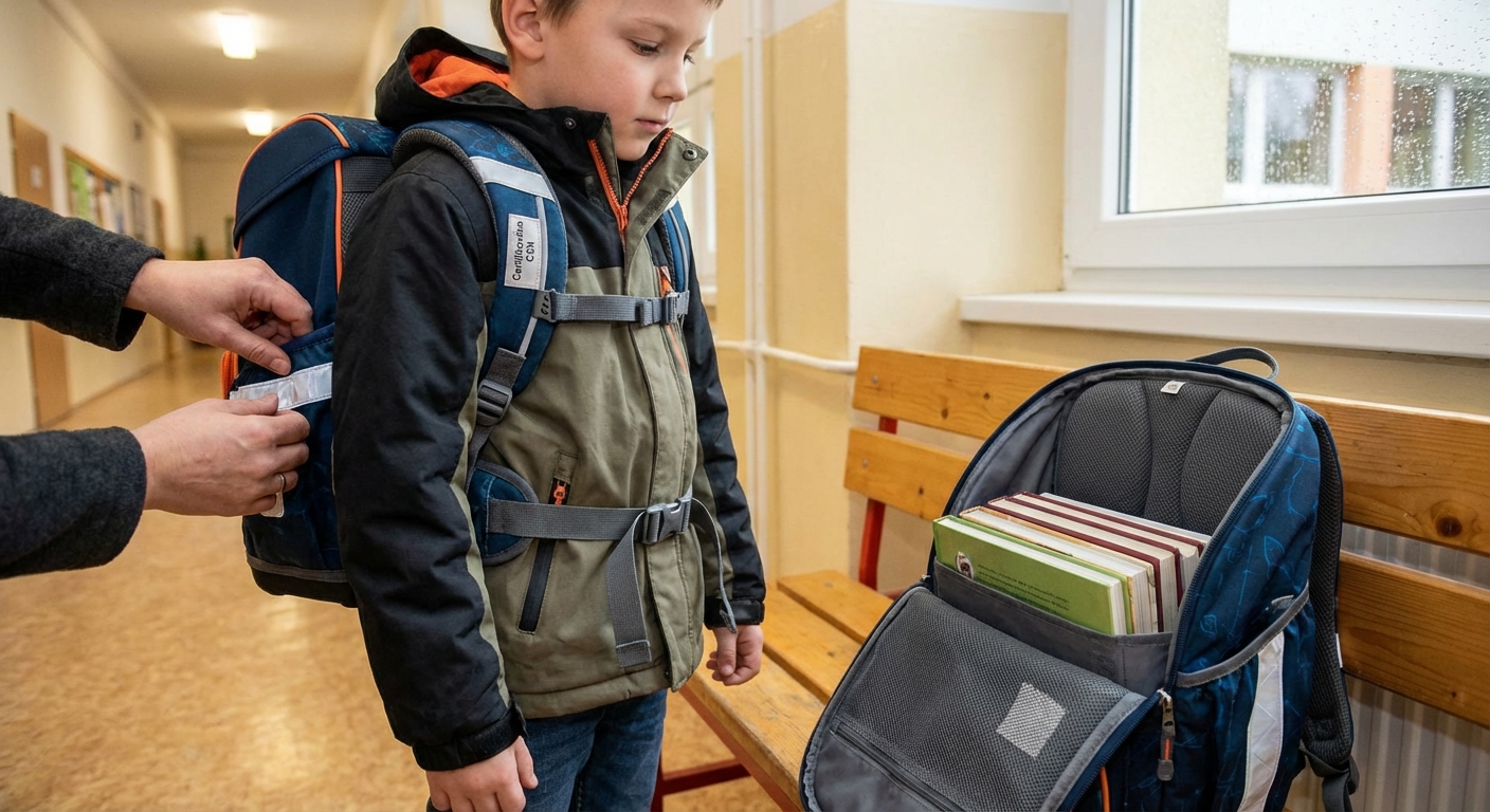 A young girl takes a selfie outside, capturing her excitement on a sunny day.
