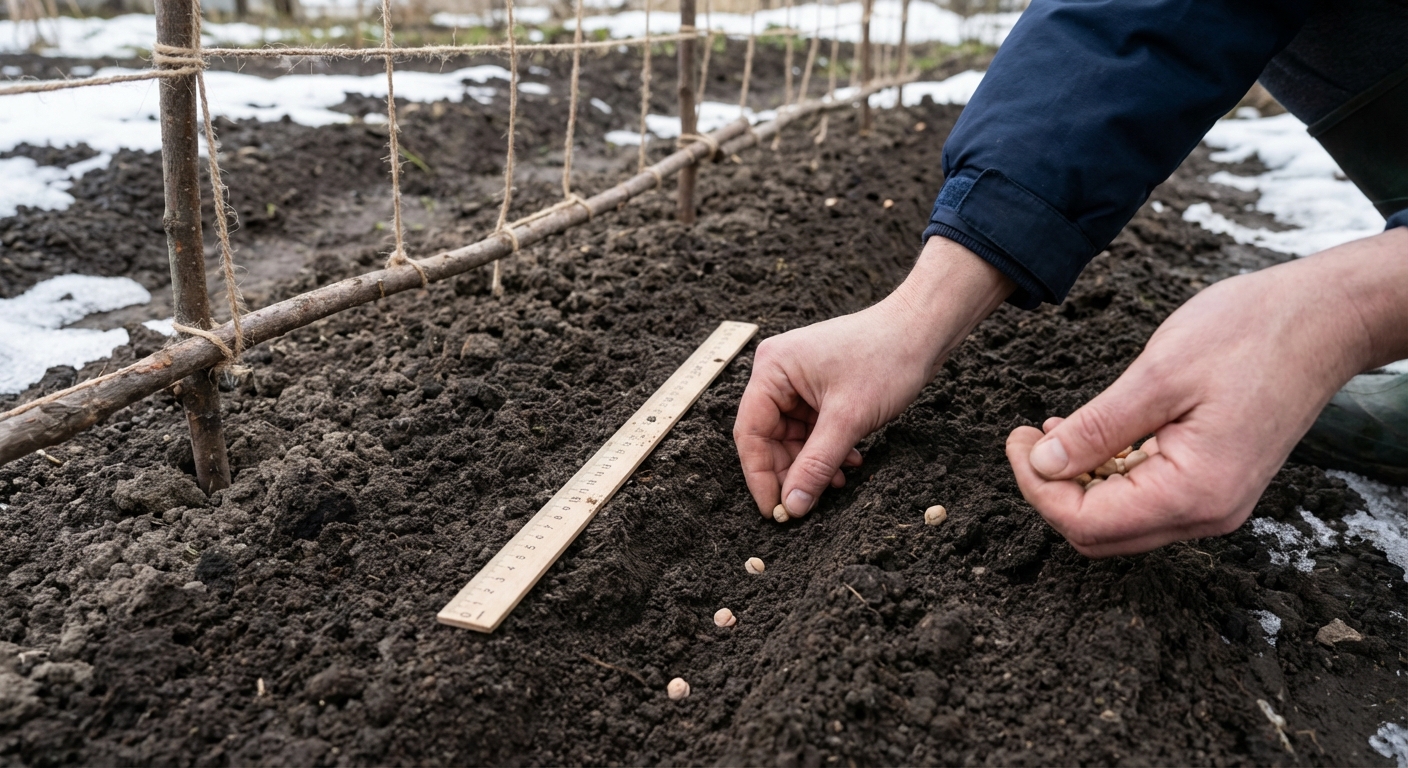 A vibrant close-up shot of fresh green peas, showcasing their texture and color.