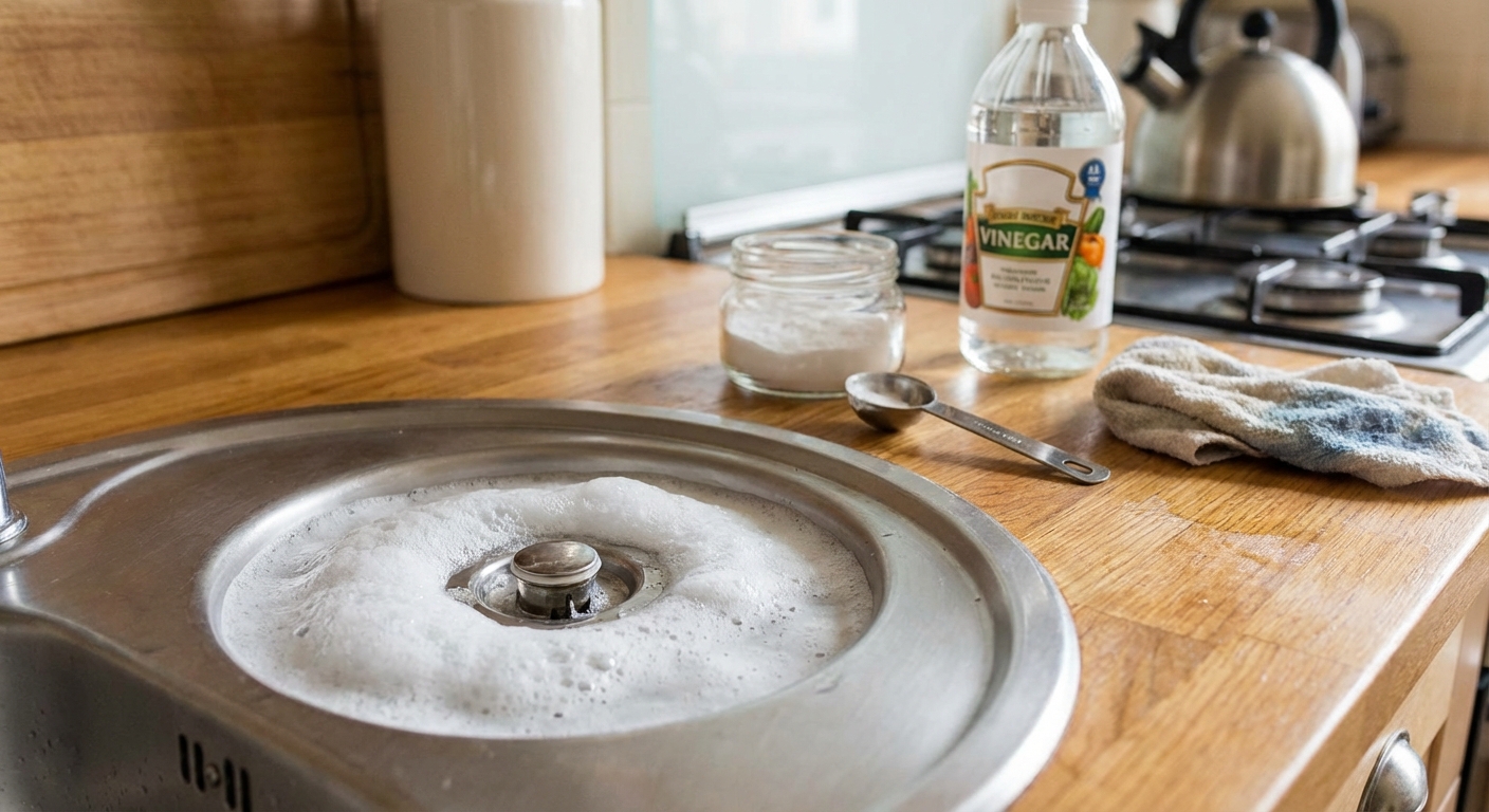 A person scrubbing a plate with running water in a modern kitchen sink.