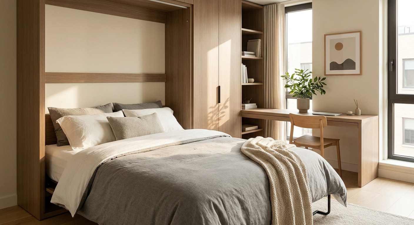 Ani klasická manželská postel, ani rozkládací gauč. Do ložnic míří postele, které se na den schovají do zdi