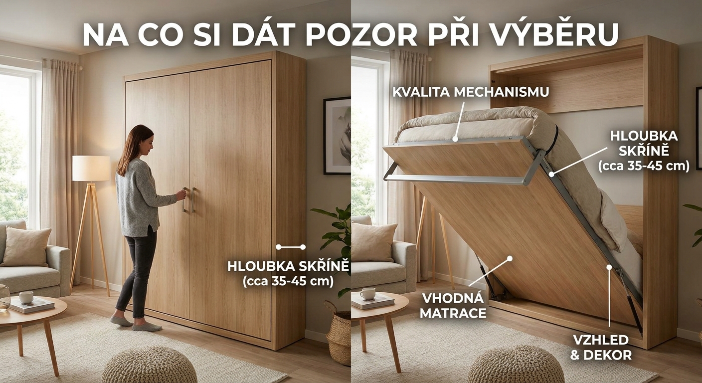 Ani klasická manželská postel, ani rozkládací gauč. Do ložnic míří postele, které se na den schovají do zdi