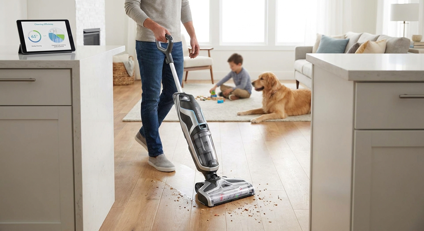 Ani klasický vysavač, ani robotický mop. Domácnosti dobývá systém, který podlahu vyleští do sucha