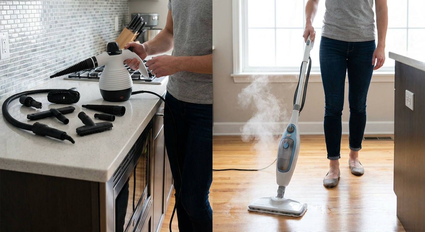 Ani klasický vysavač, ani robotický mop. Domácnosti dobývá systém, který podlahu vydezinfikuje párou