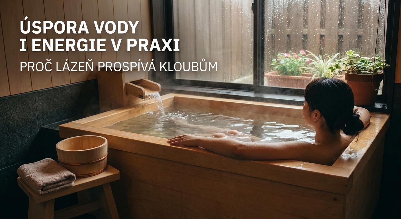 Ani sprcha, ani vana. Češi si do koupelen instalují japonské lázně, které šetří vodu i vaše klouby