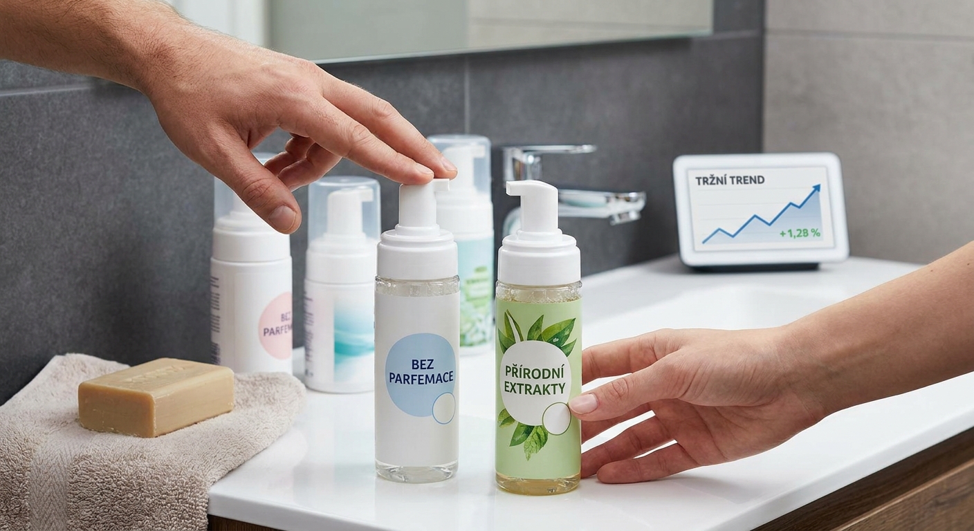 Ani sprchový gel, ani tuhé mýdlo. Češi si oblíbili mycí pěny, které pokožku zjemní už během sprchy